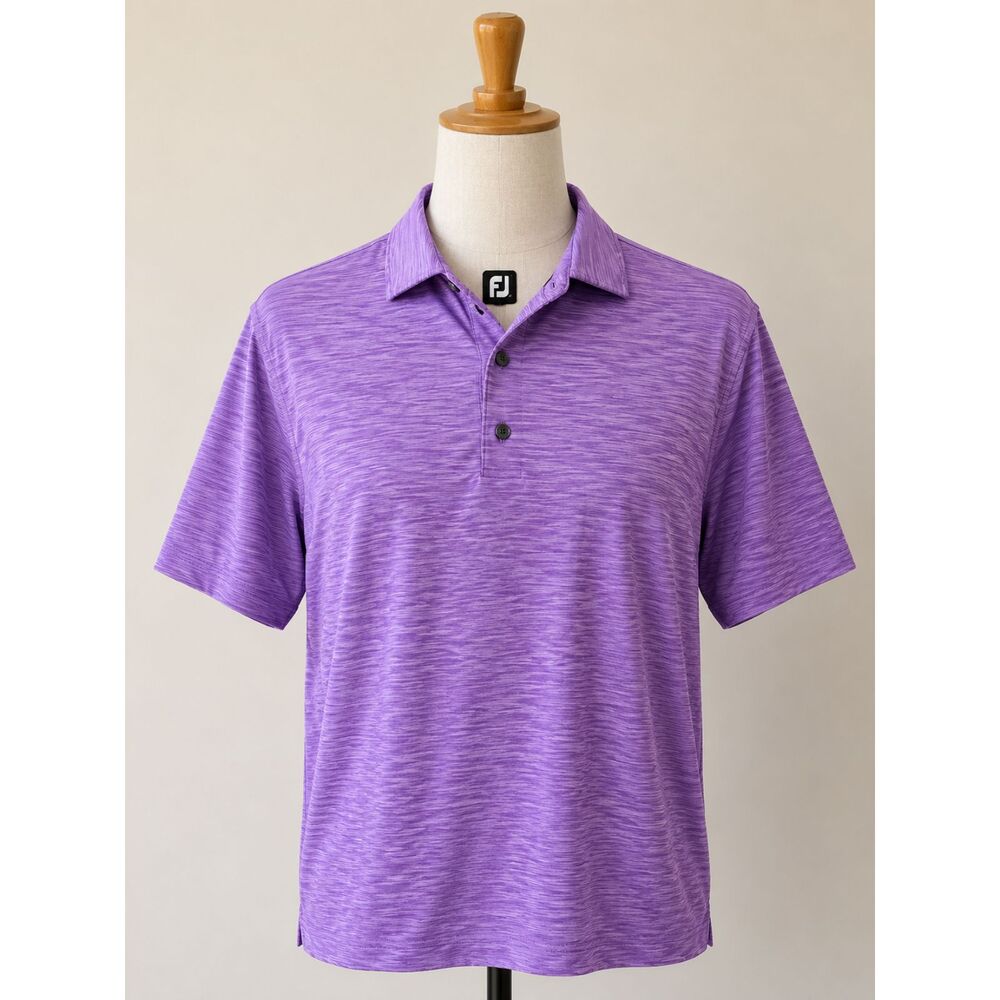 FootJoy Men's Large Performance Golf Polo | Purple Stretch Moisture Wicking